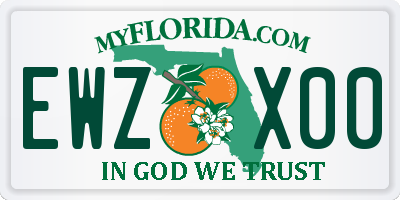 FL license plate EWZX00