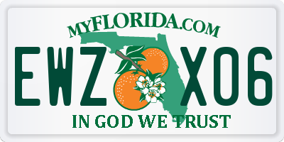 FL license plate EWZX06