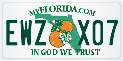 FL license plate EWZX07