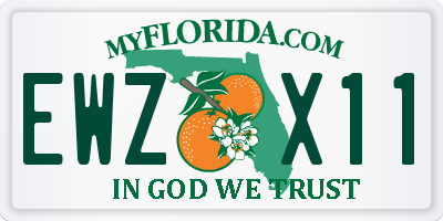 FL license plate EWZX11