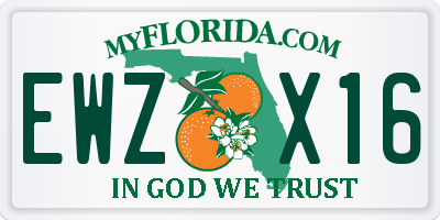 FL license plate EWZX16