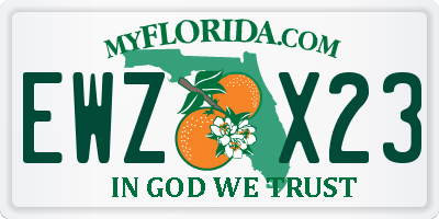 FL license plate EWZX23