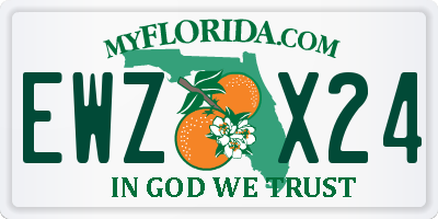 FL license plate EWZX24
