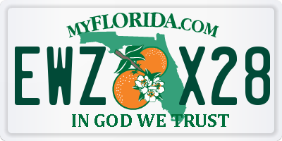 FL license plate EWZX28