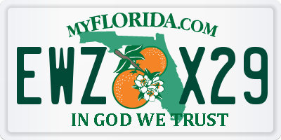 FL license plate EWZX29