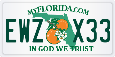 FL license plate EWZX33
