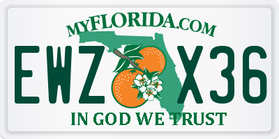 FL license plate EWZX36