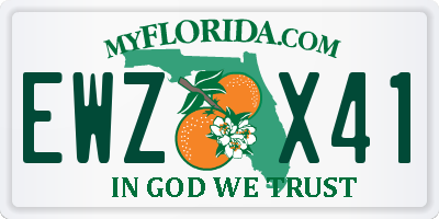 FL license plate EWZX41