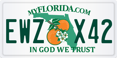 FL license plate EWZX42