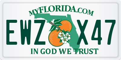 FL license plate EWZX47