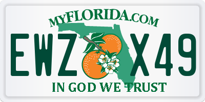 FL license plate EWZX49