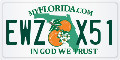 FL license plate EWZX51