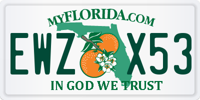 FL license plate EWZX53