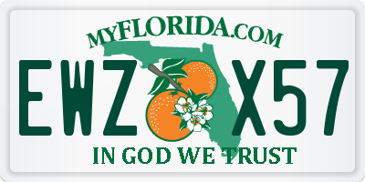 FL license plate EWZX57