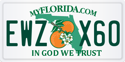 FL license plate EWZX60