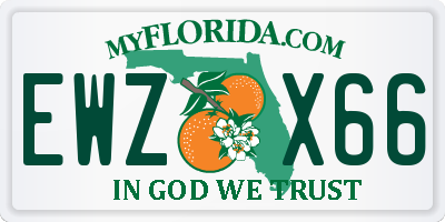 FL license plate EWZX66
