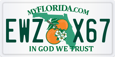 FL license plate EWZX67