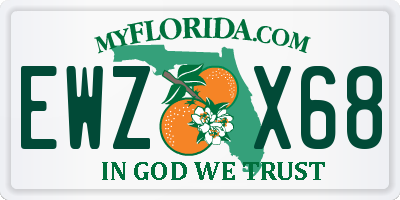 FL license plate EWZX68