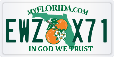 FL license plate EWZX71