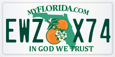 FL license plate EWZX74