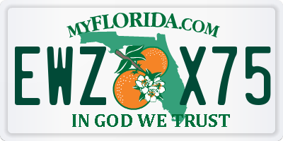 FL license plate EWZX75