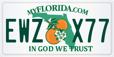 FL license plate EWZX77