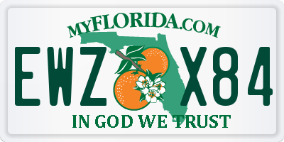 FL license plate EWZX84