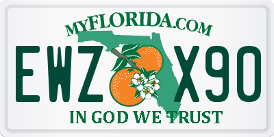 FL license plate EWZX90