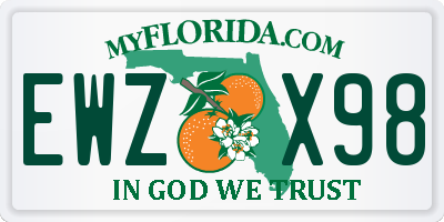 FL license plate EWZX98