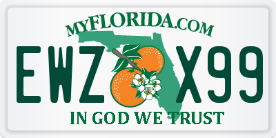 FL license plate EWZX99