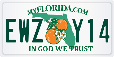FL license plate EWZY14