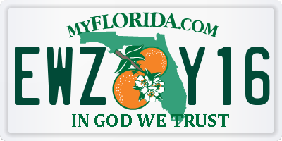 FL license plate EWZY16