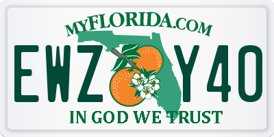 FL license plate EWZY40