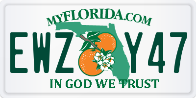 FL license plate EWZY47