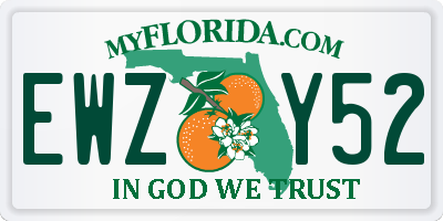 FL license plate EWZY52