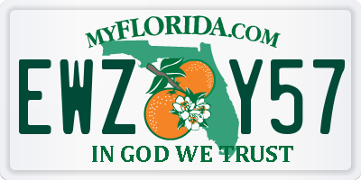 FL license plate EWZY57