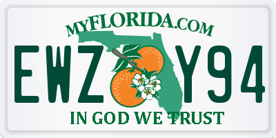 FL license plate EWZY94