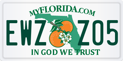 FL license plate EWZZ05
