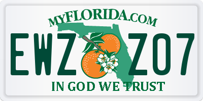 FL license plate EWZZ07