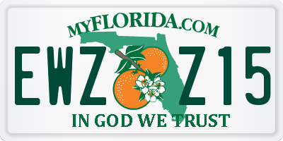 FL license plate EWZZ15