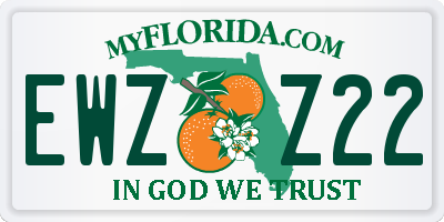 FL license plate EWZZ22