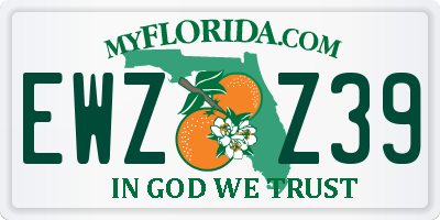 FL license plate EWZZ39