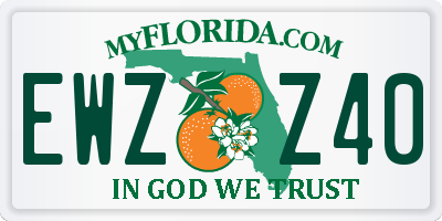 FL license plate EWZZ40