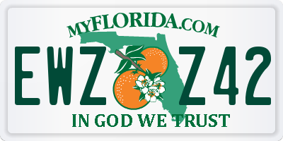 FL license plate EWZZ42