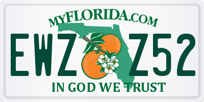FL license plate EWZZ52