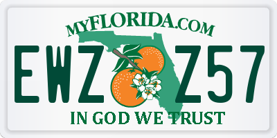 FL license plate EWZZ57