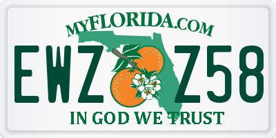 FL license plate EWZZ58
