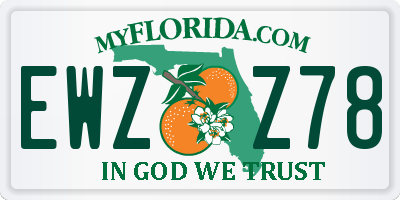 FL license plate EWZZ78