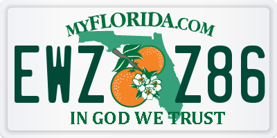FL license plate EWZZ86