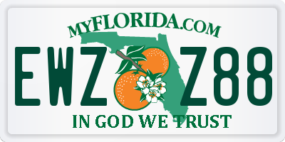 FL license plate EWZZ88
